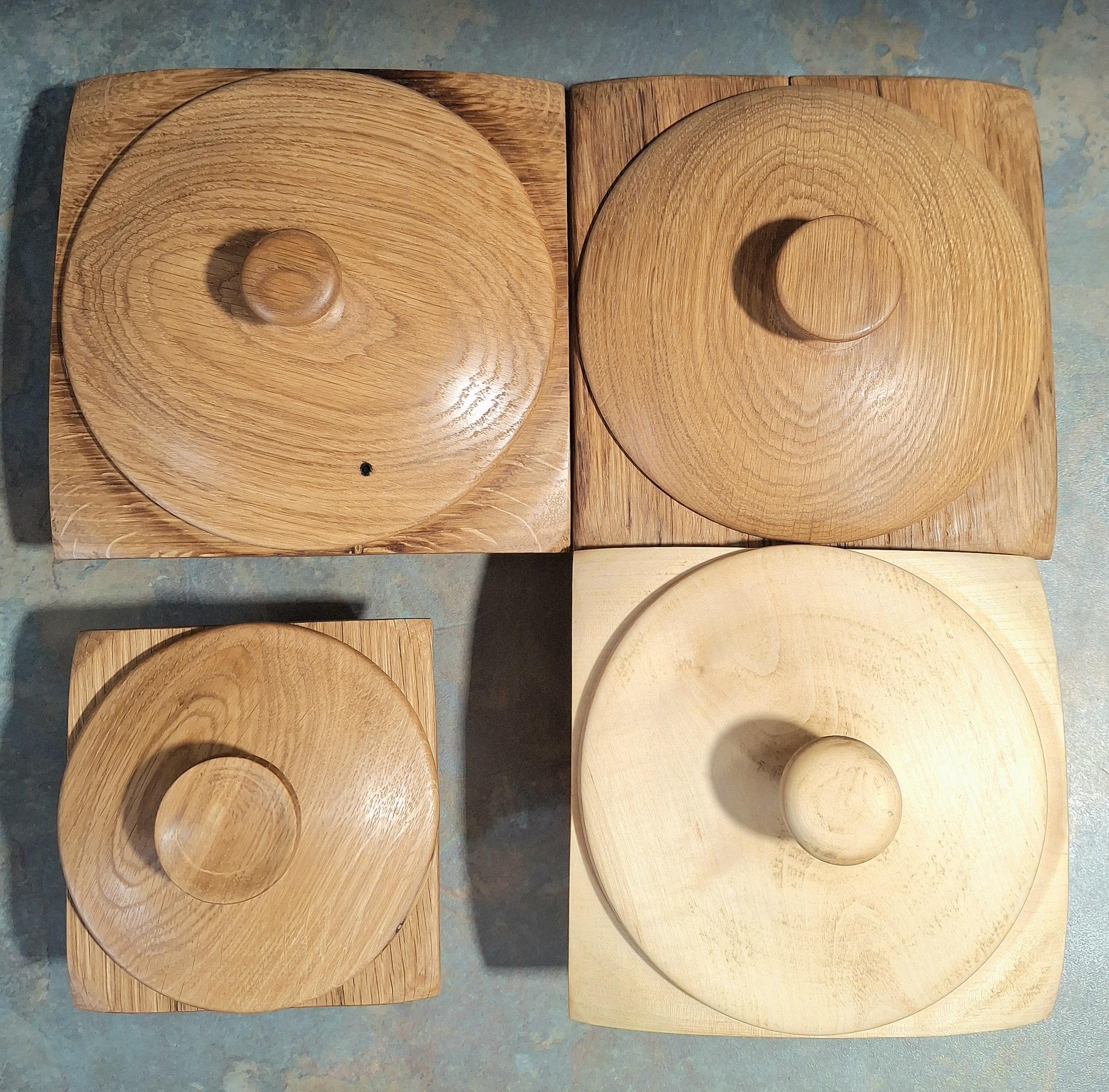 Handcarved Oak Trinket Box with Lid, Wooden Jewelry Box, Container for tea, herbs — image 5