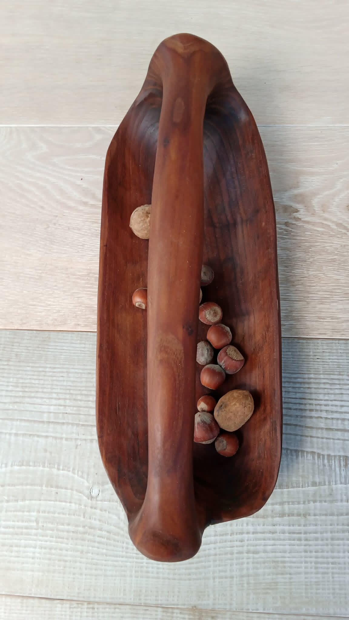 Handmade russian Olive Wood Bowl: Wooden Sculpture, Rustic Decor — image 2