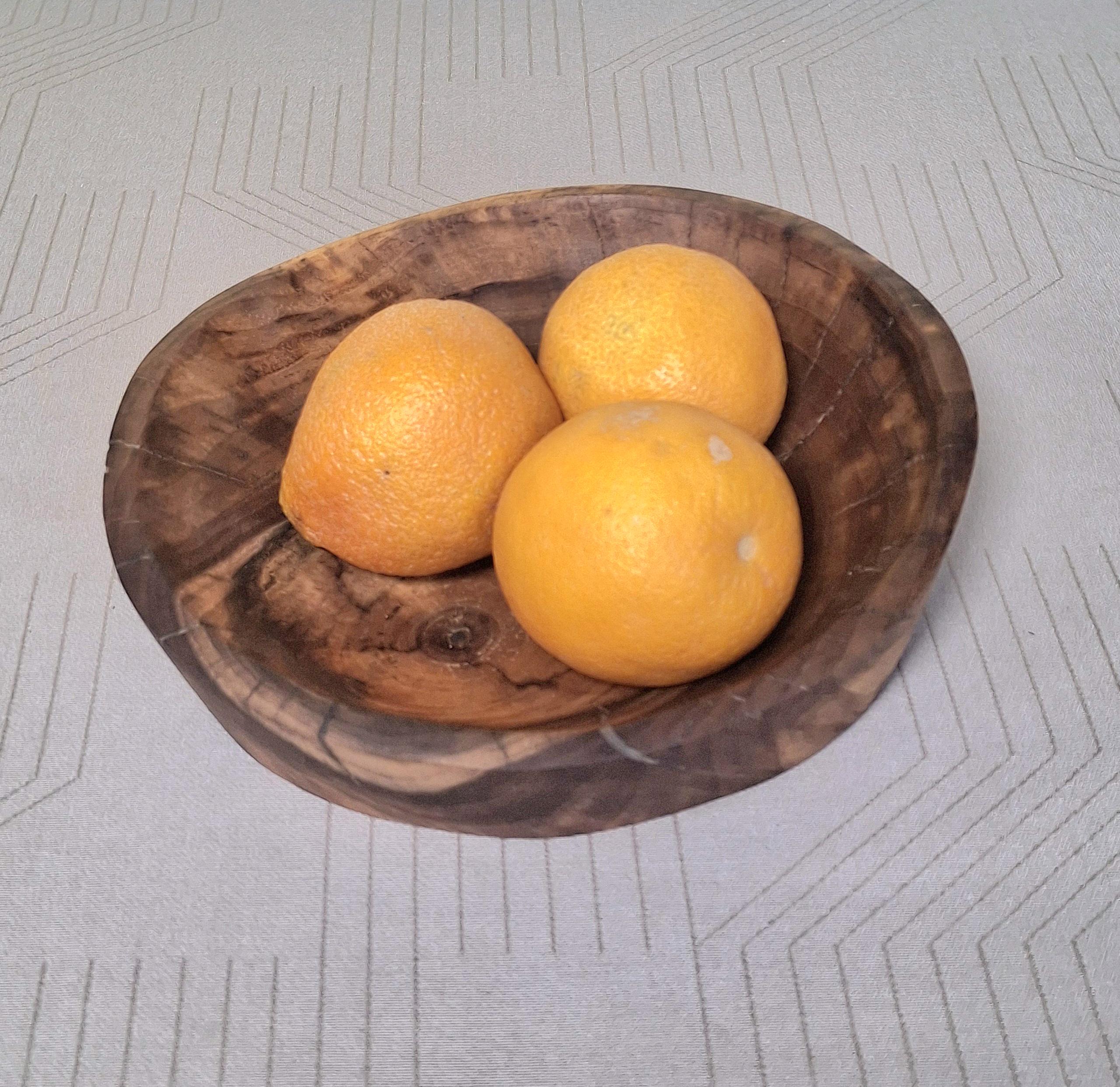 Handmade Walnut Wooden Bowl: Carved Wood Jewelry Tray, Trinket Dish, Serving Platter — image 3