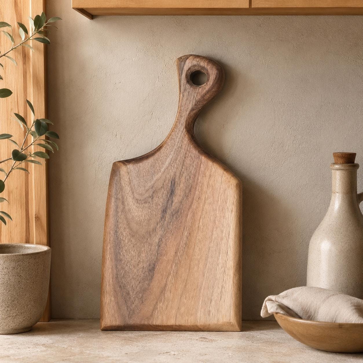 Handmade Walnut Wood Chopping Board: Rustic Cutting Cheese Board — image 5