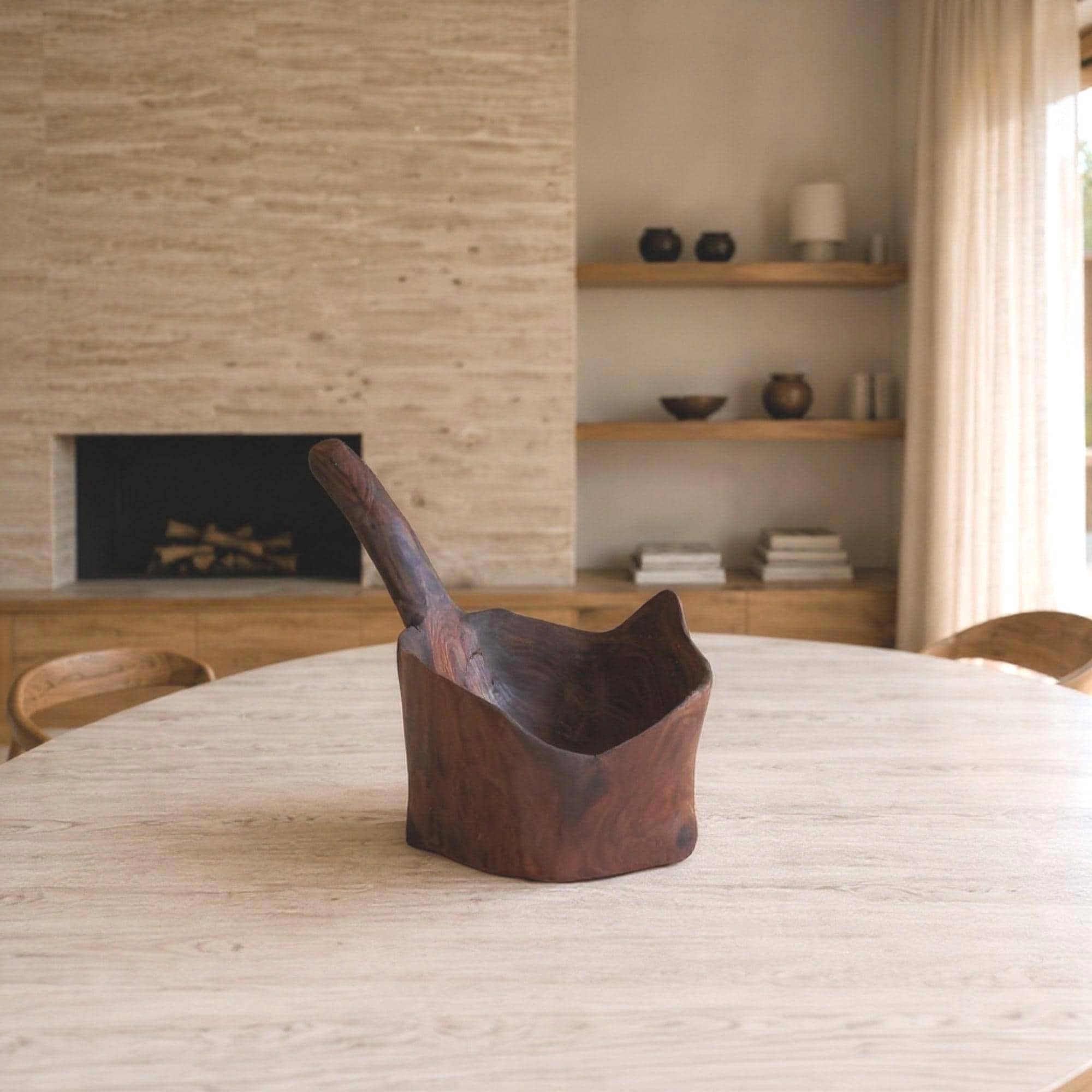 Handmade Wooden Bowl from russian Olive, Unique Wooden Tableware, Rustic Style