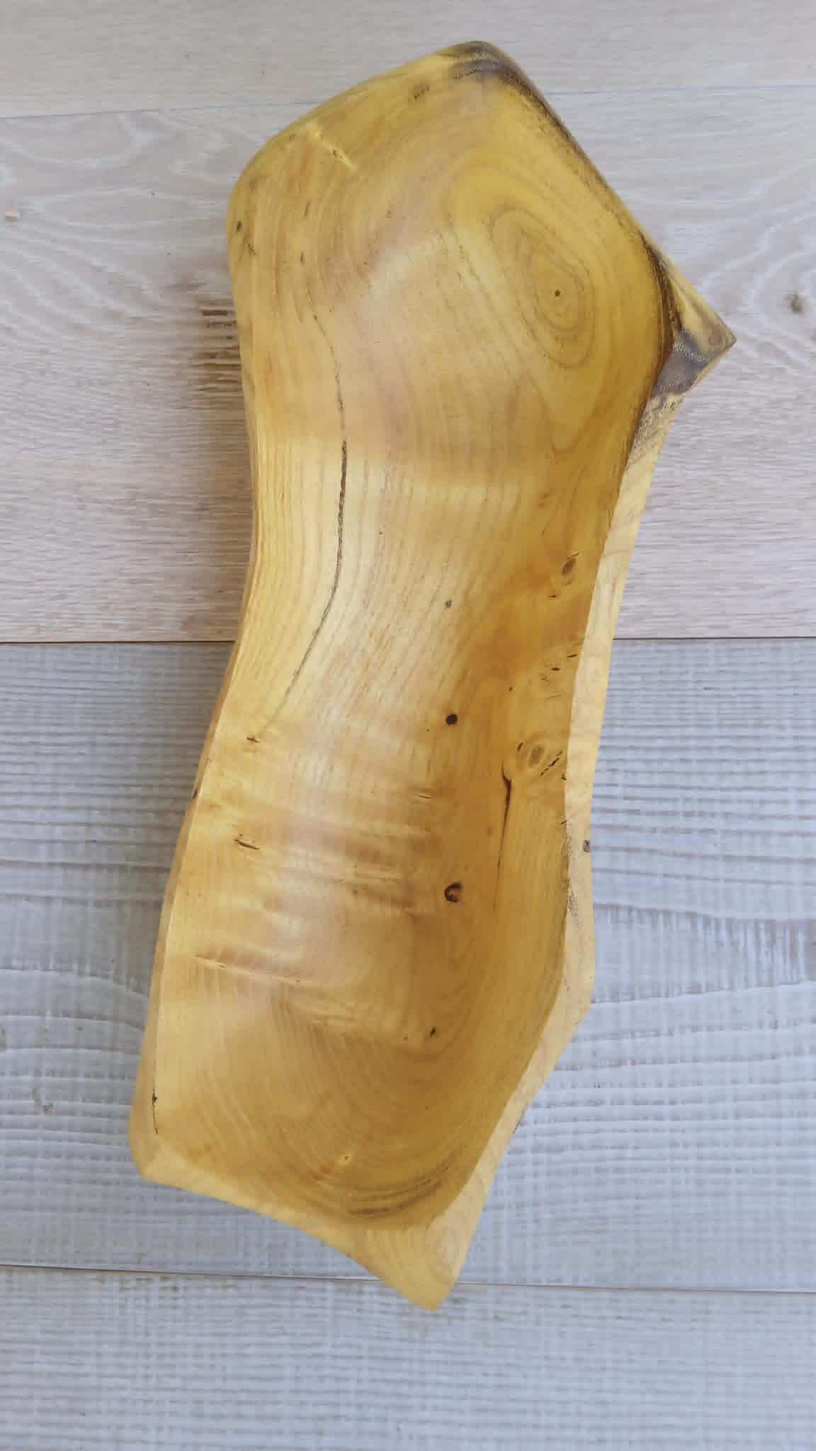 Handcarved Mulberry Wood Bowl: Wooden Scullpture, Rustic Decor — image 2