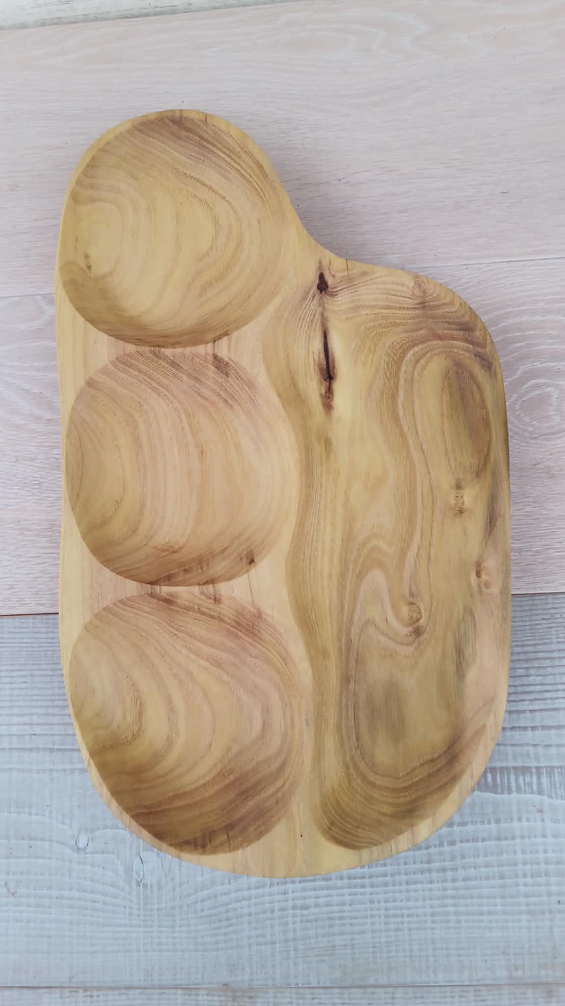 Handmade Wooden Bowls: Fruit or Salad Plate, Serving Platter, Rustic Decor — image 4