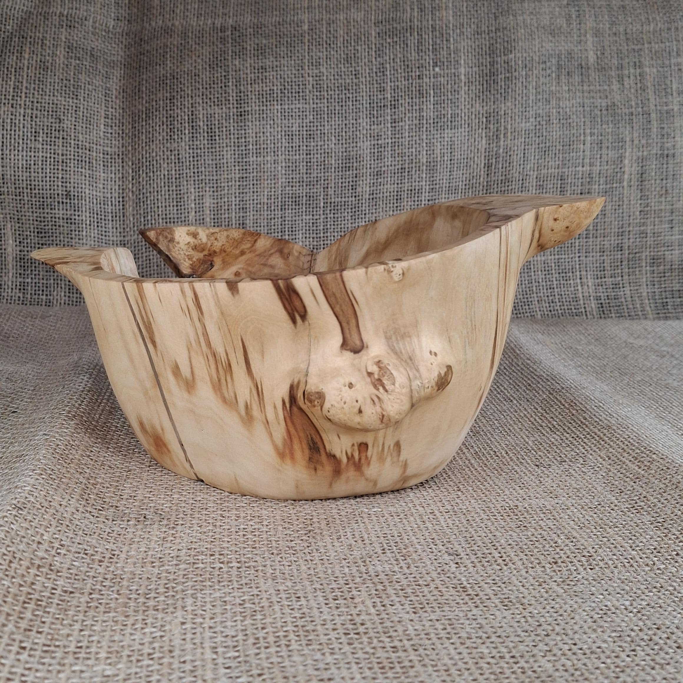 Handmade Burl Maple Wood Bowl: Rustic Farmhouse Decor — image 9