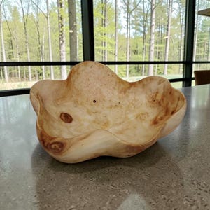 Cuencos de madera de arce americano tallados a mano, cuenco rústico de madera