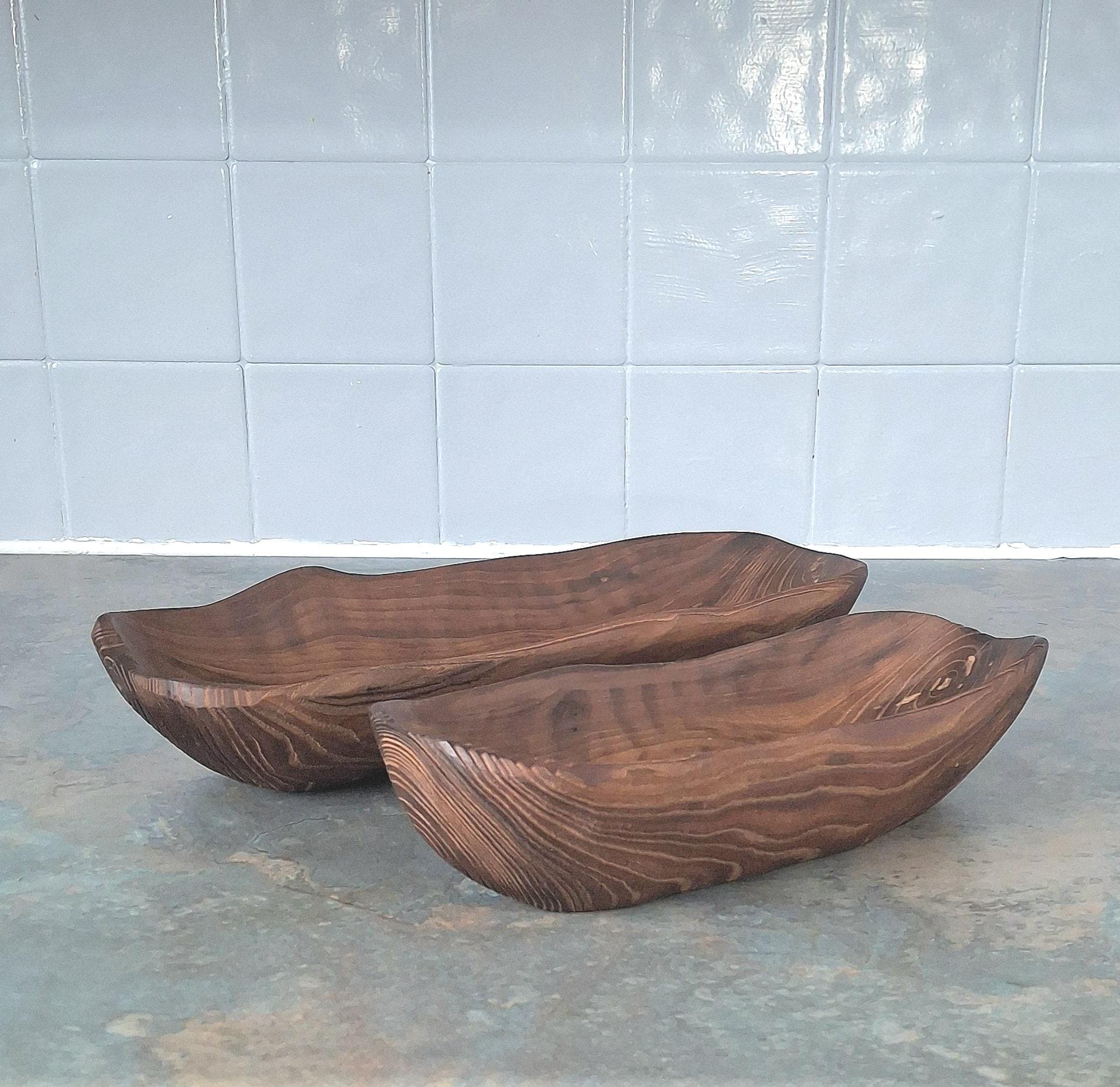 Wooden Bowls from russian Olive, Fruit, Salad, Rustic Bowl, Serving Platter, Handmade Wooden Tableware — image 4