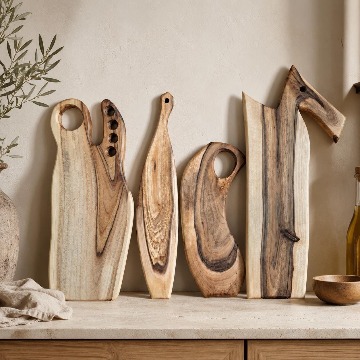 Handmade Wooden Chopping Boards, Rustic Farmhouse Serving Platter