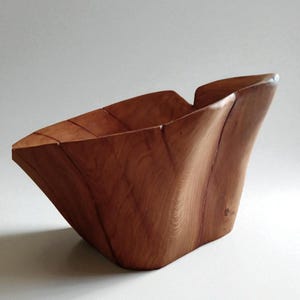 Wooden Bowl from Oak, Wooden Sculpture, Decorative Bowl, Fruit Bowl, Salad Bowl, Unique Wooden Tableware, Rustic Style Bowl, Oak gift