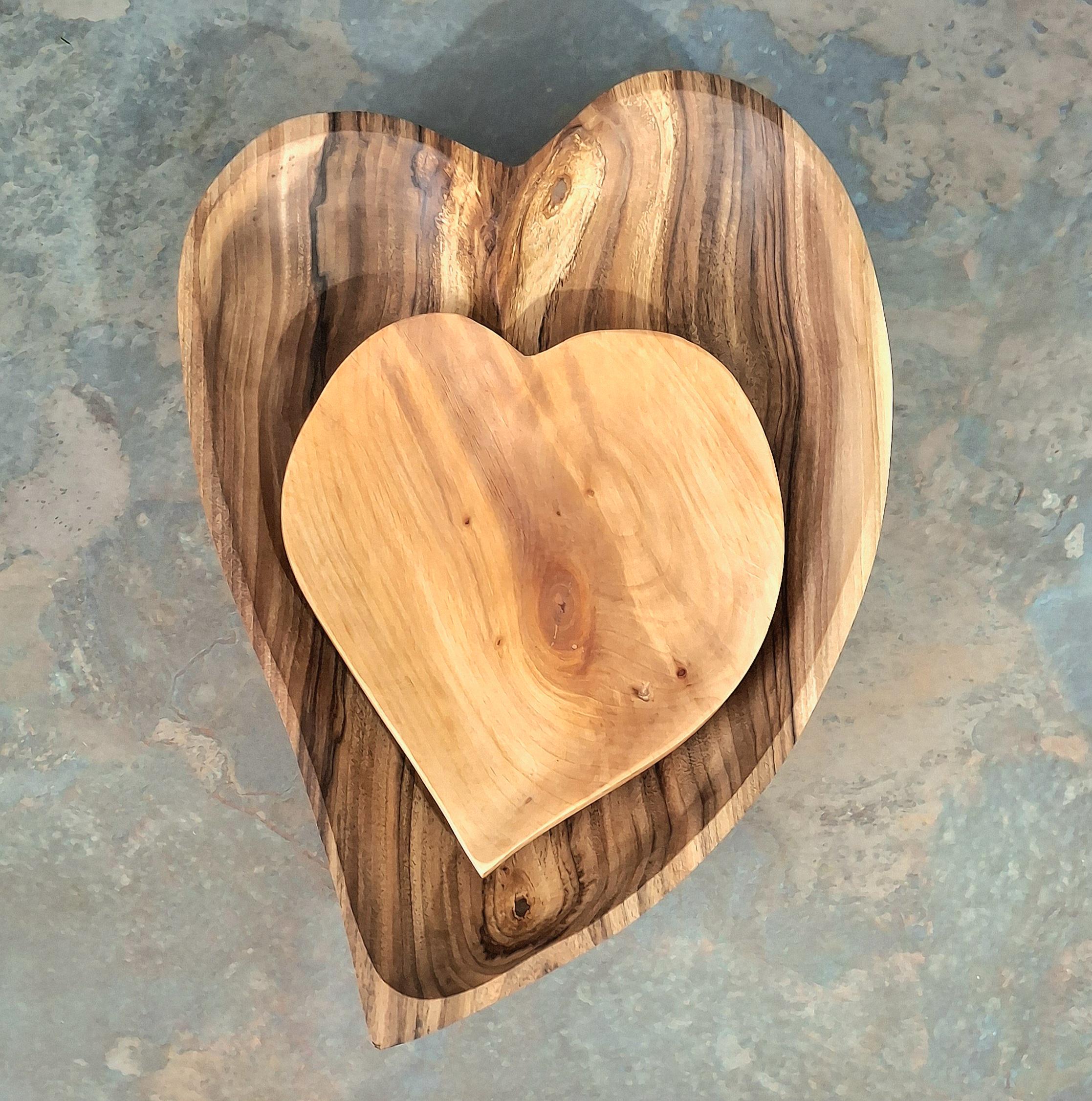 Handmade Wooden Trinket Bowls: Carved Wood Jewelry Tray, Serving Dish. Valentines Day Gift — image 7