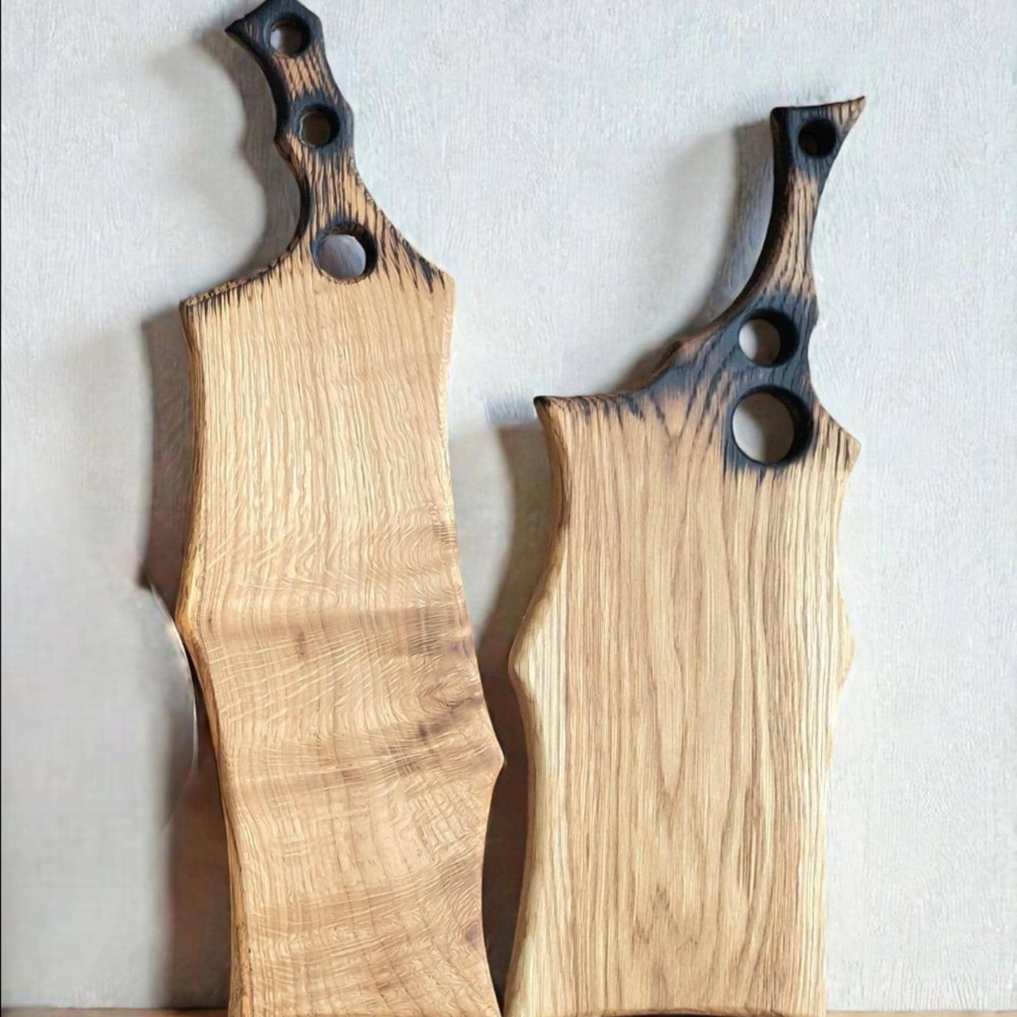 Handcarved Oak Wood Chopping Board, Rustic Bread Board , Serving Tray — image 5