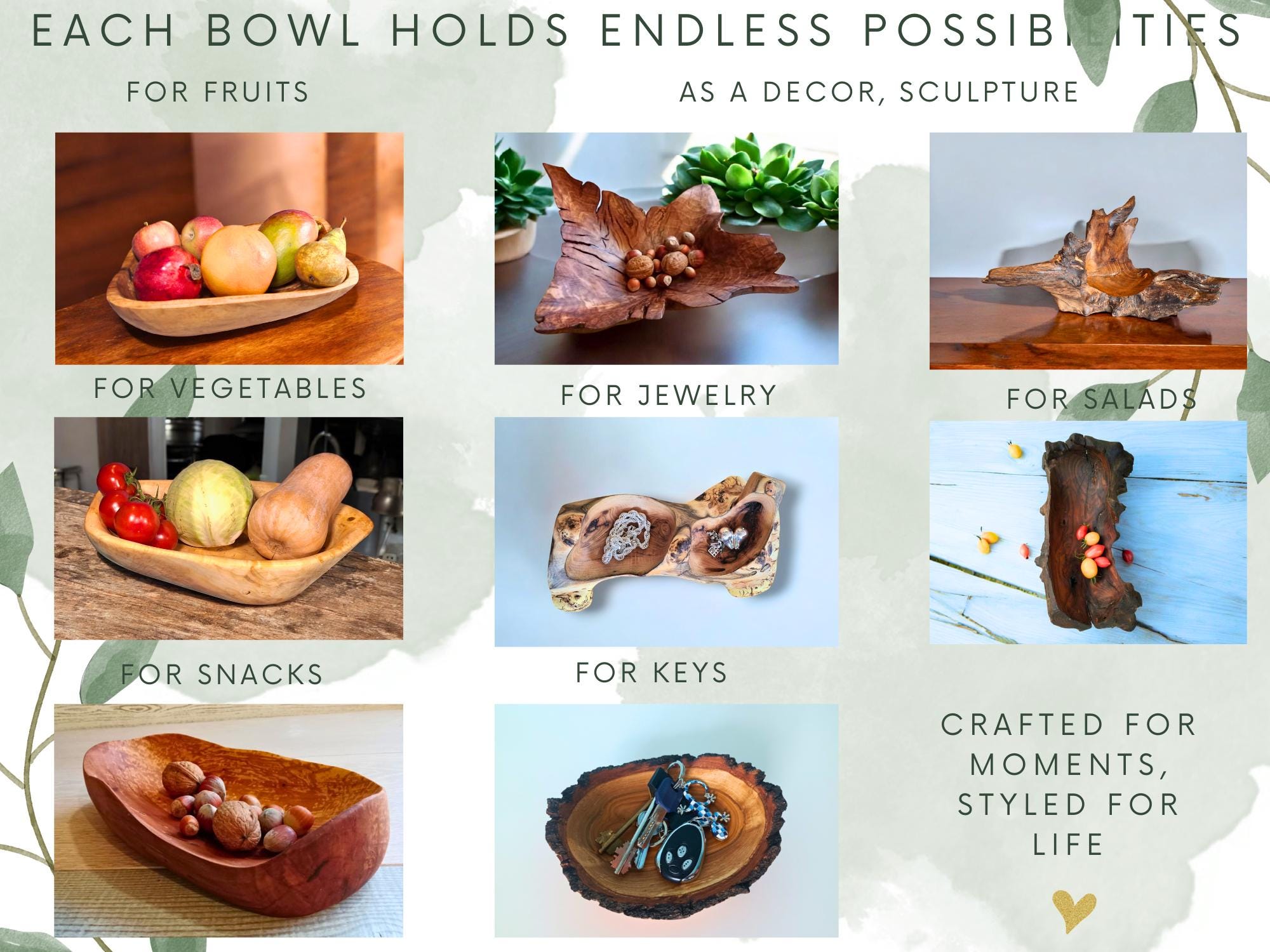 Apricot Wood Bowl: Rustic Serving Platter, Farmhouse Kitchen Decor — image 4