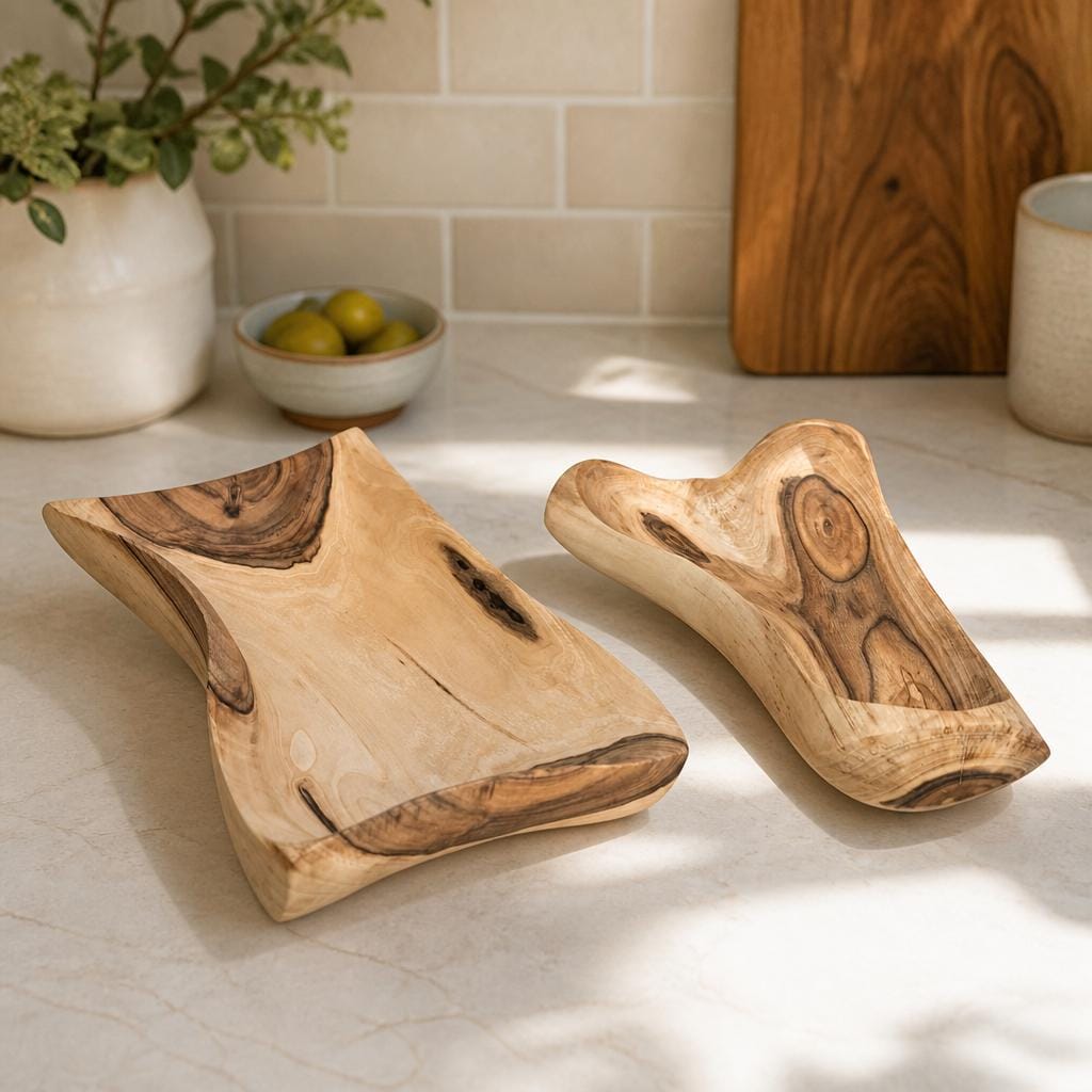 Wooden Bowls from russian Olive, Fruit, Salad, Rustic Bowl, Serving Platter, Handmade Wooden Tableware