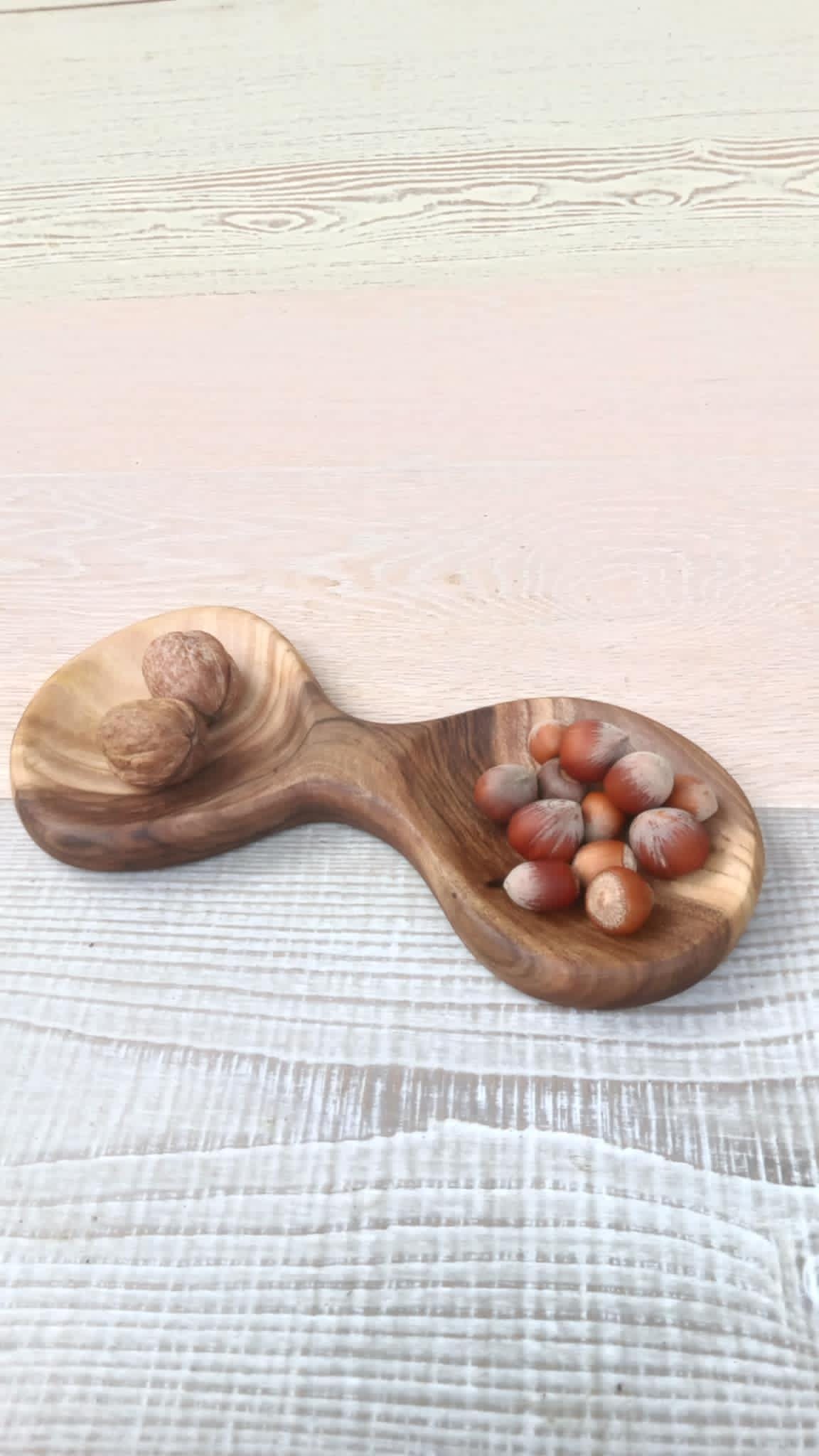 Handmade Walnut Wooden Bowl: Carved Wood Jewelry Tray, Trinket Dish, Serving Platter — image 7