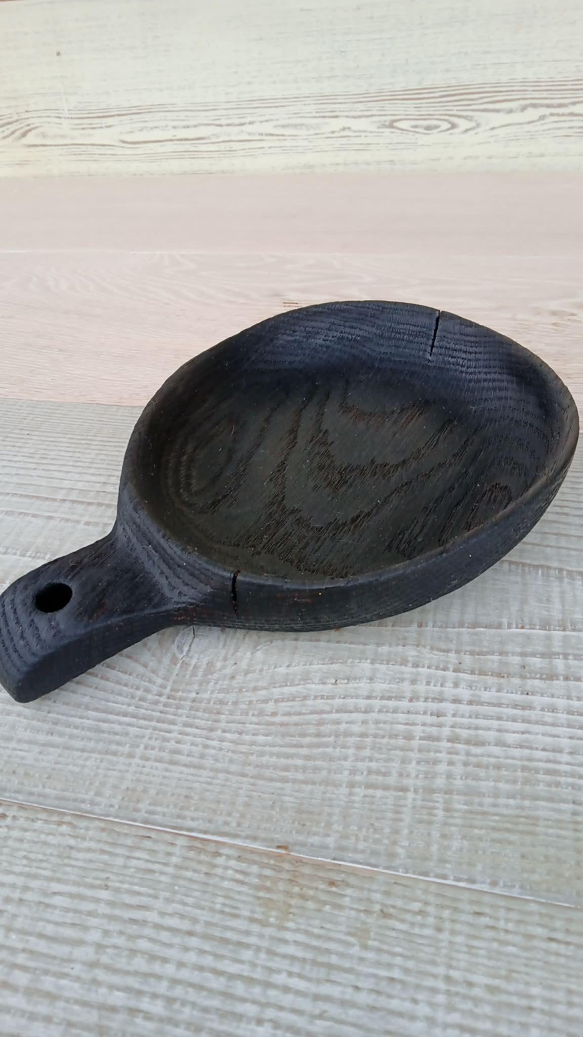 Handmade Rustic Oak Set Walnut Bowls: Unique Wooden Serving Platter, Salad Fruit Bowl — image 5