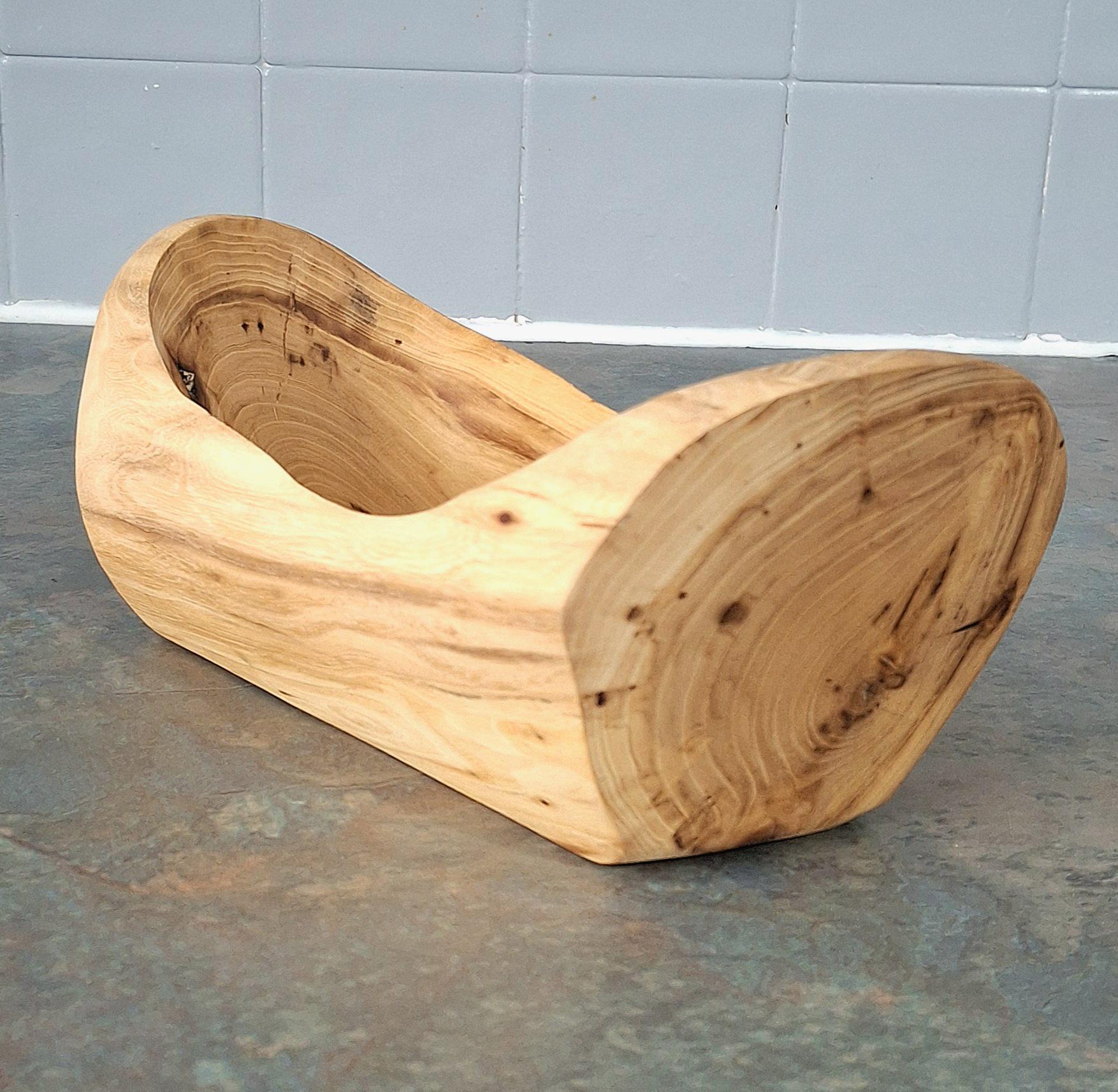 Handmade Oak Wood Bowl: Carved Wood Jewelry Tray, Rustic Decor, Fruit, Salad Serving Dish — image 9