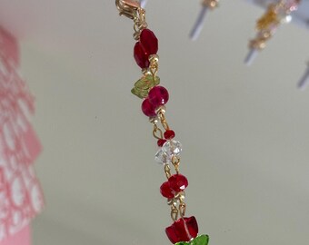 Rote Tulpe Schlüsselanhänger
