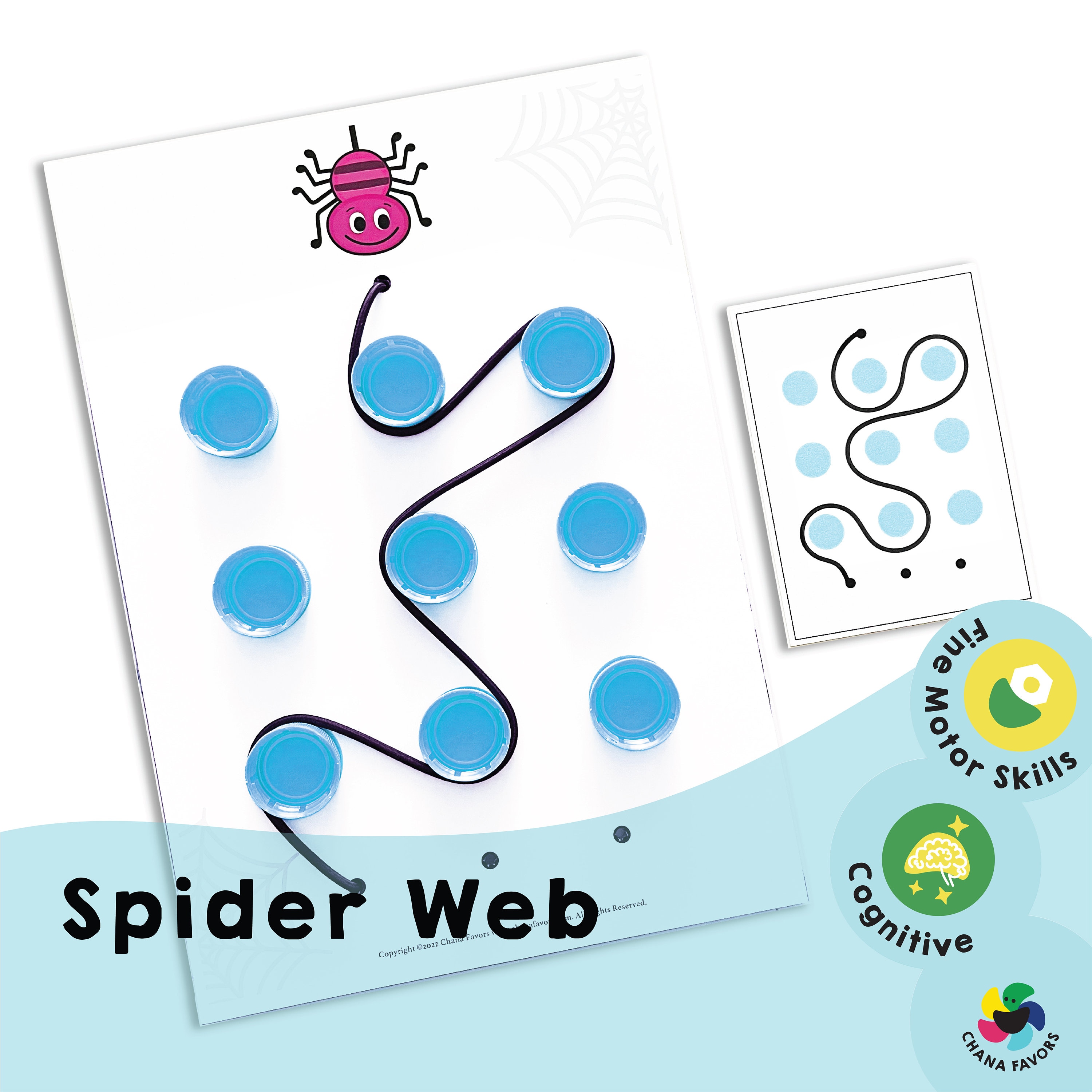 Spider Web Fine Motor Skills Activity: Preschool Pencil Grip (printable ...
