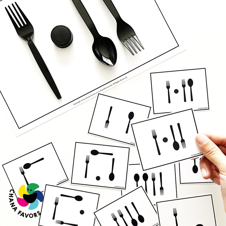 Place Objects Printable brain game to practice thinking step-by-step, guess the size and shape of objects, pick and place objects in place image 4