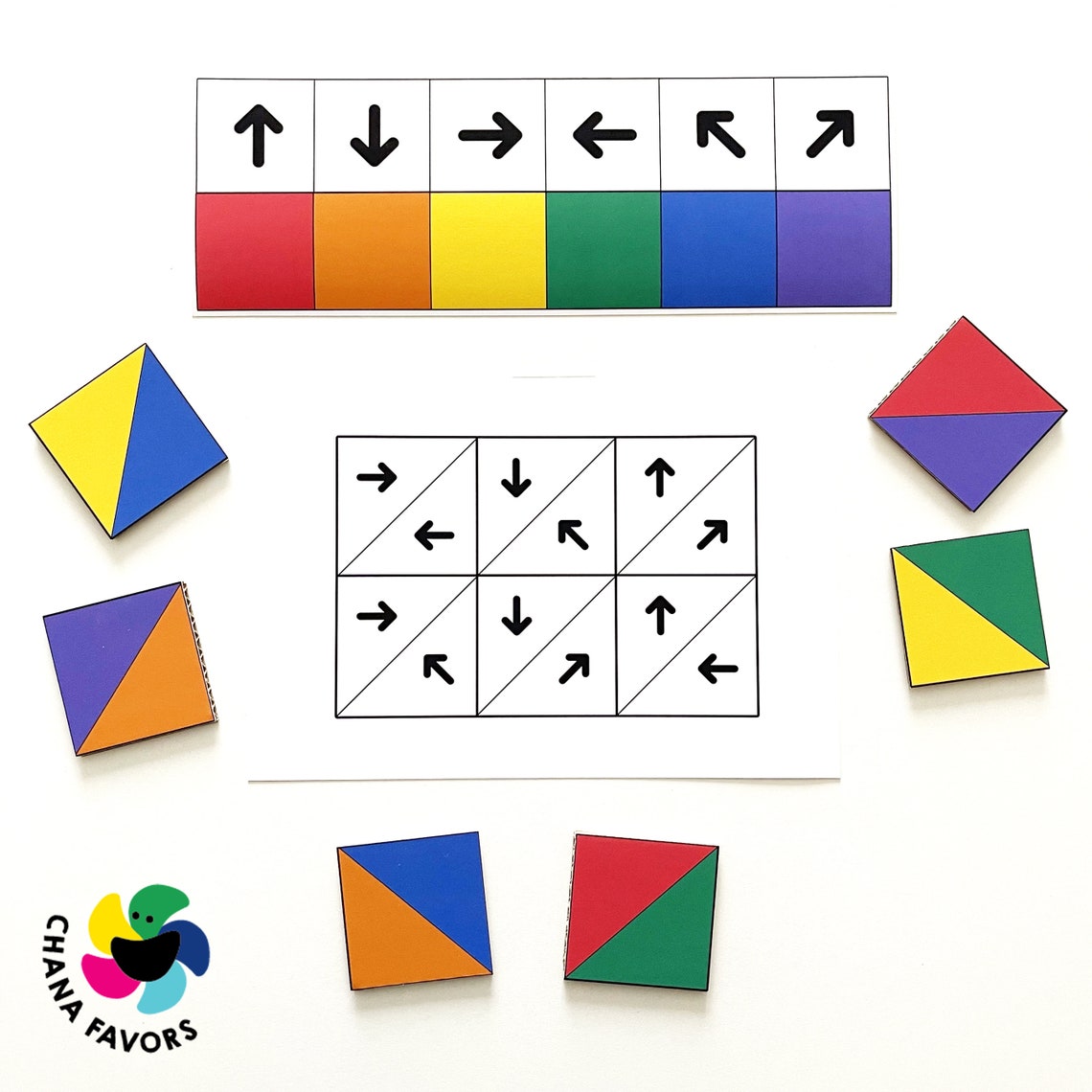 Arrow Color Coding Printable Brain Training Games to - Etsy