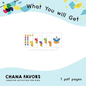 May include: Printable activity pack for kids featuring a colorful bird and chicks. The pack includes 7 pages with a variety of activities, including counting, matching, and coloring.  What You Will Get.