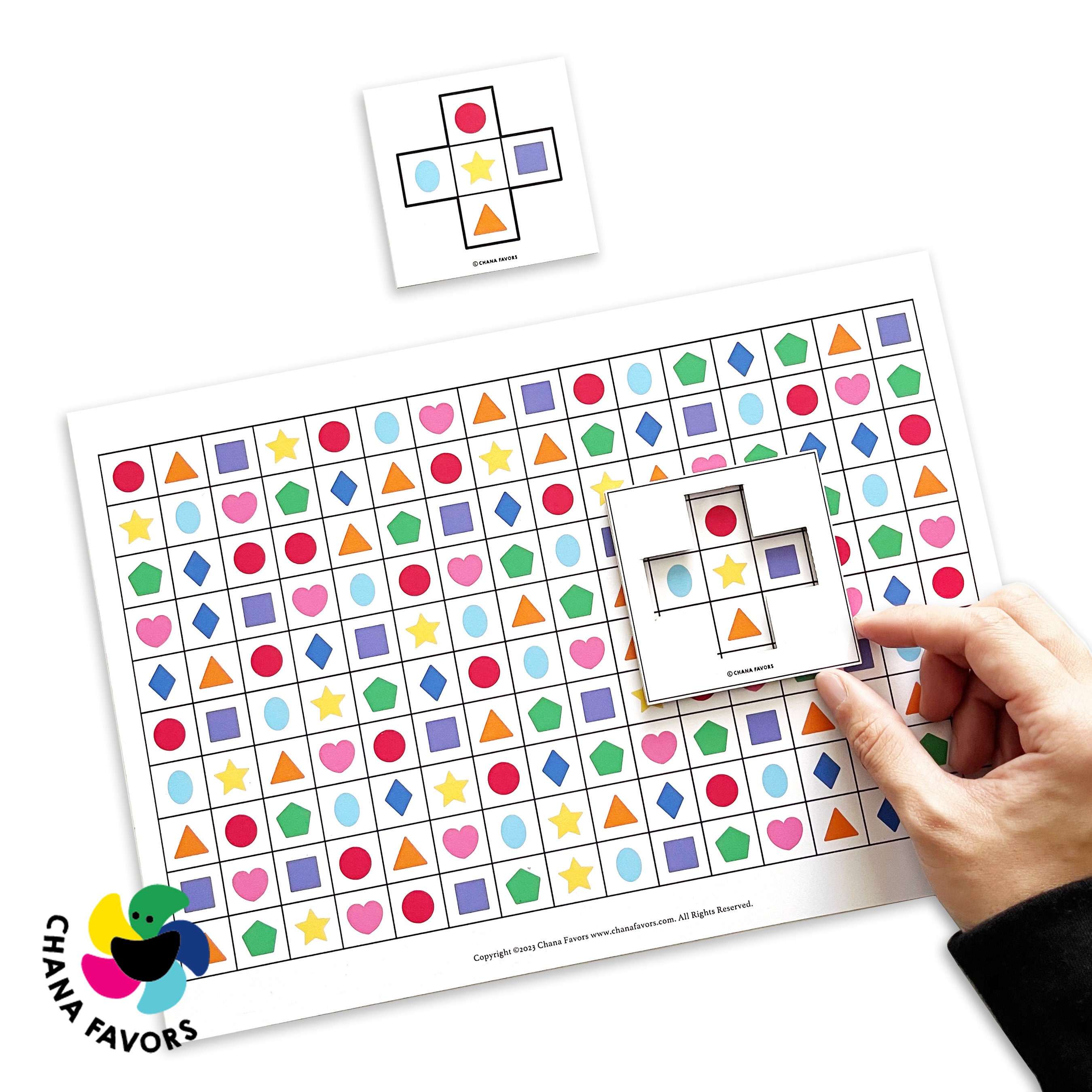 Cross Match Game Printable Shape Matching Game to Encourage Etsy