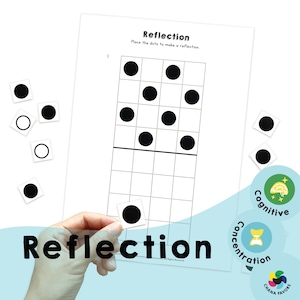 Reflection - Printable PDF - Download Only - Brain Game! Exercise Visual Senses | Create Reflected Mirror Images for Fun Learning!