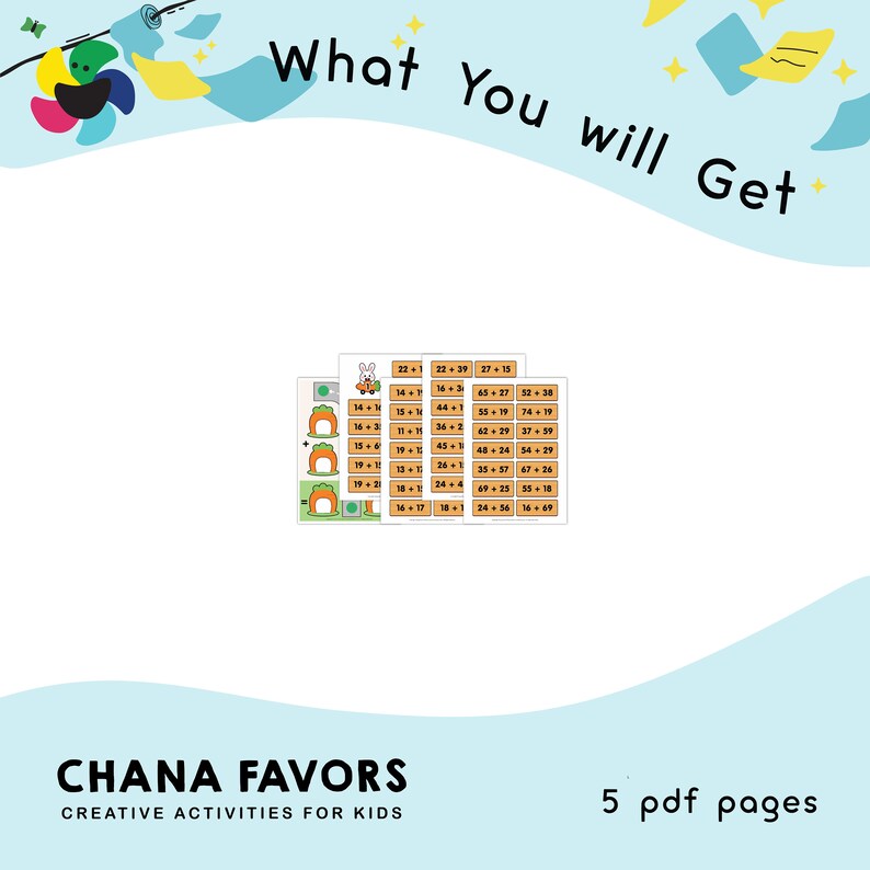 Rabbit Carryover Printable PDF Carrot Math Quest Introduce Carryover