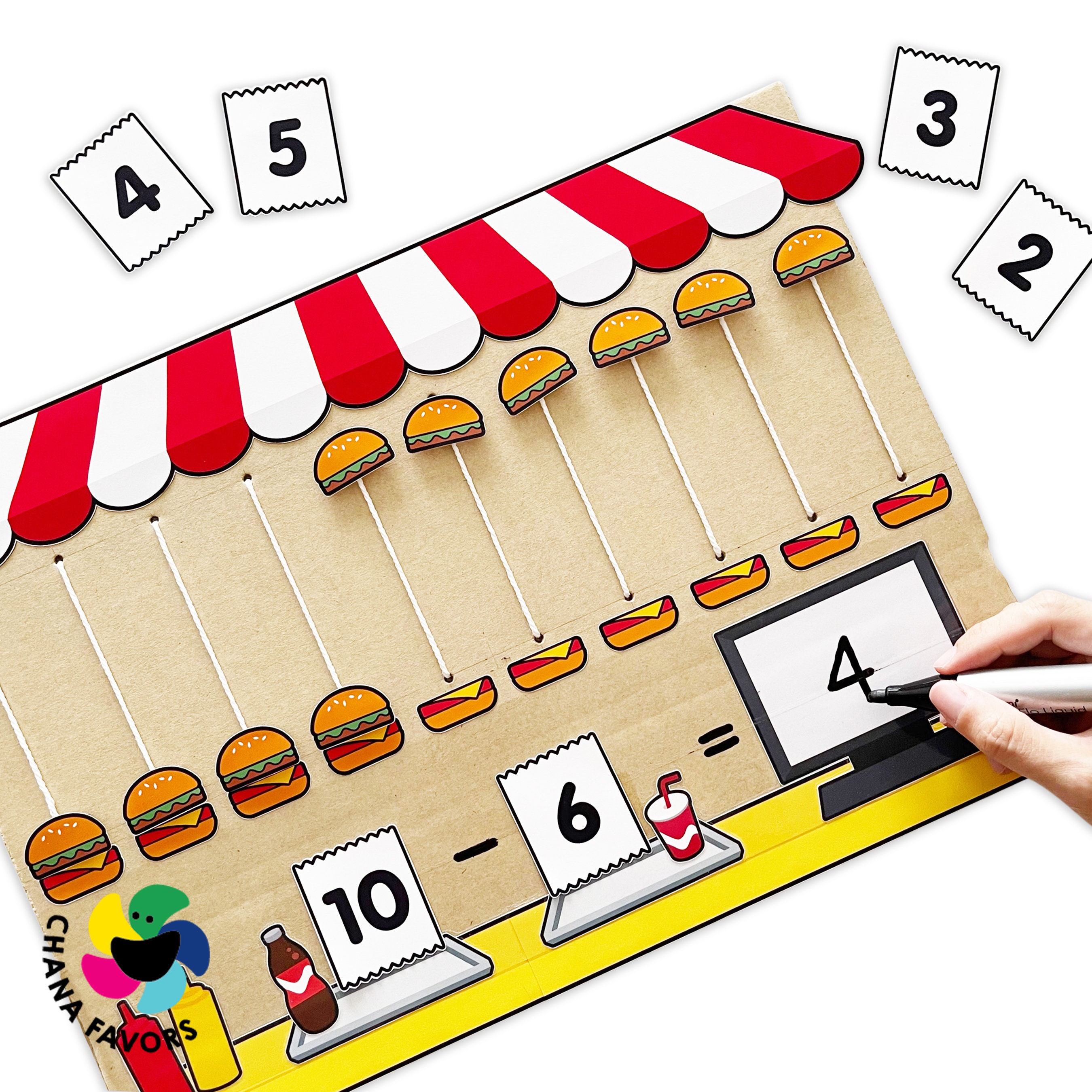 Hamburger Math Challenge: Fine Motor Skills Game (printable PDF) - Etsy