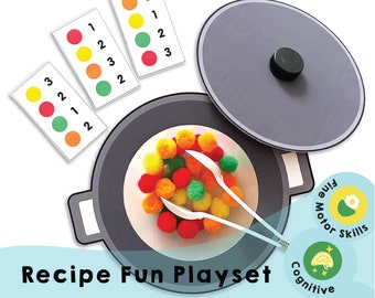 Recipe Fun Playset Printable - Stimulate Creativity & Problem-Solving Skills with Imaginative Learning! Exciting Recipe-Based Play for Kids!