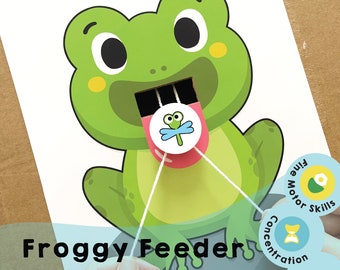 Froggy Feeder Game: Hand-Eye Coordination Activity (Printable PDF)