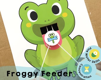 Froggy Feeder Printable | Fun & Educational Activity | Develops Hand-Eye Coordination | Screen-Free Entertainment