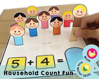 Household Count Fun - Develop Math Skills with Interactive Learning - Perfect for Homeschooling