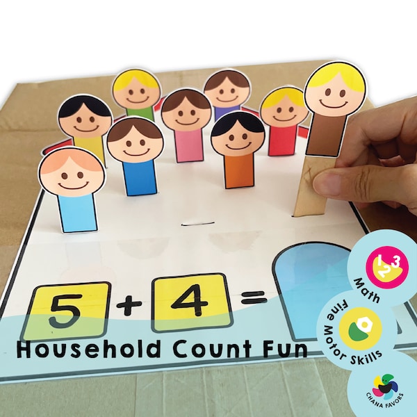 Household Count Fun - Develop Math Skills with Interactive Learning - Perfect for Homeschooling