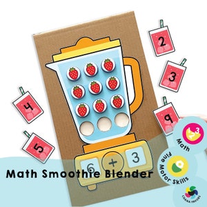Math Smoothie Blender Game: Addition & Subtraction (Printable PDF)