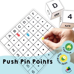 Push Pin Points-spel: Utskrivbart familjespel (PDF-nedladdning)