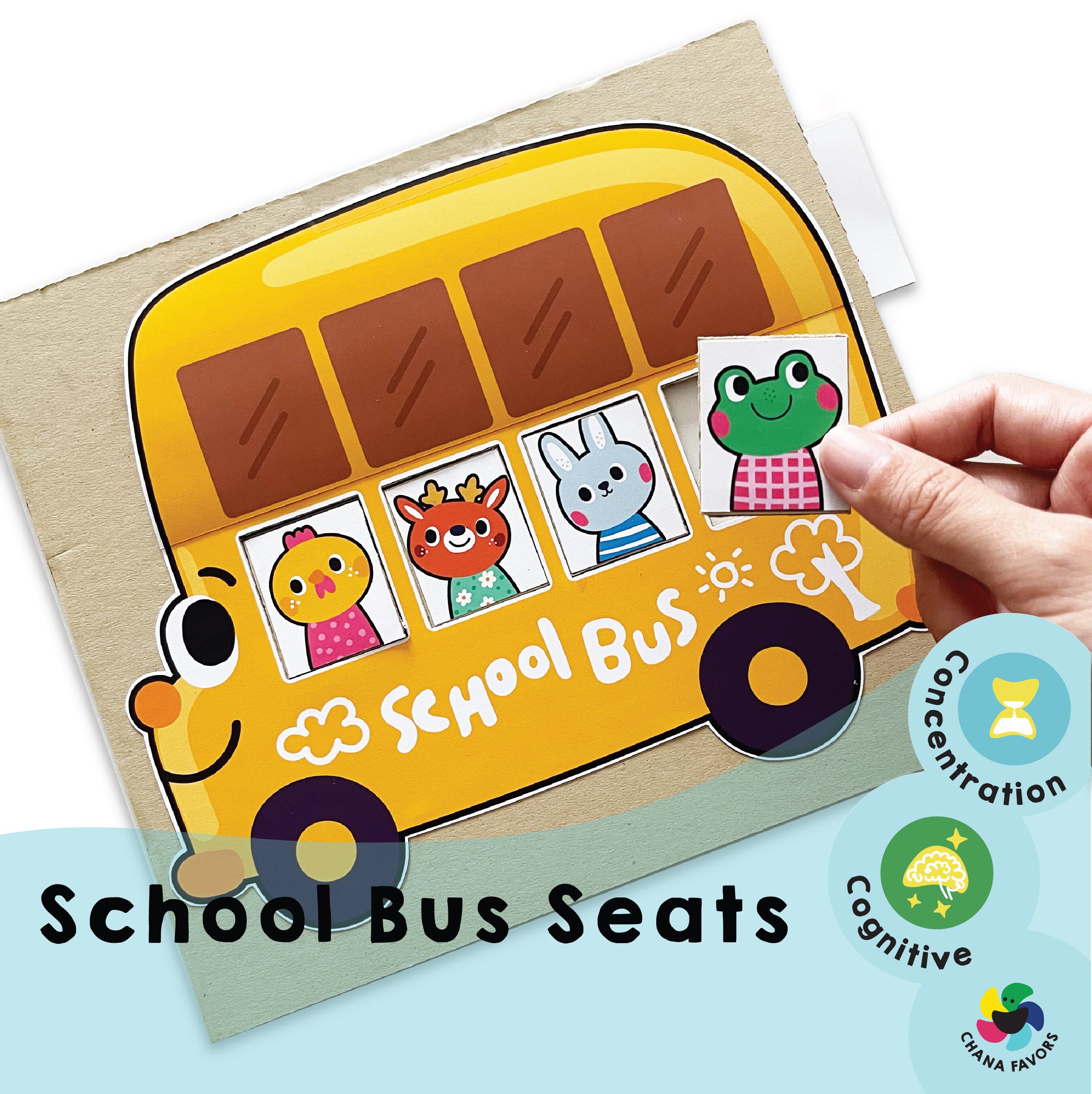 School Bus Seats Memory Game Printable Test and Boost Your Etsy
