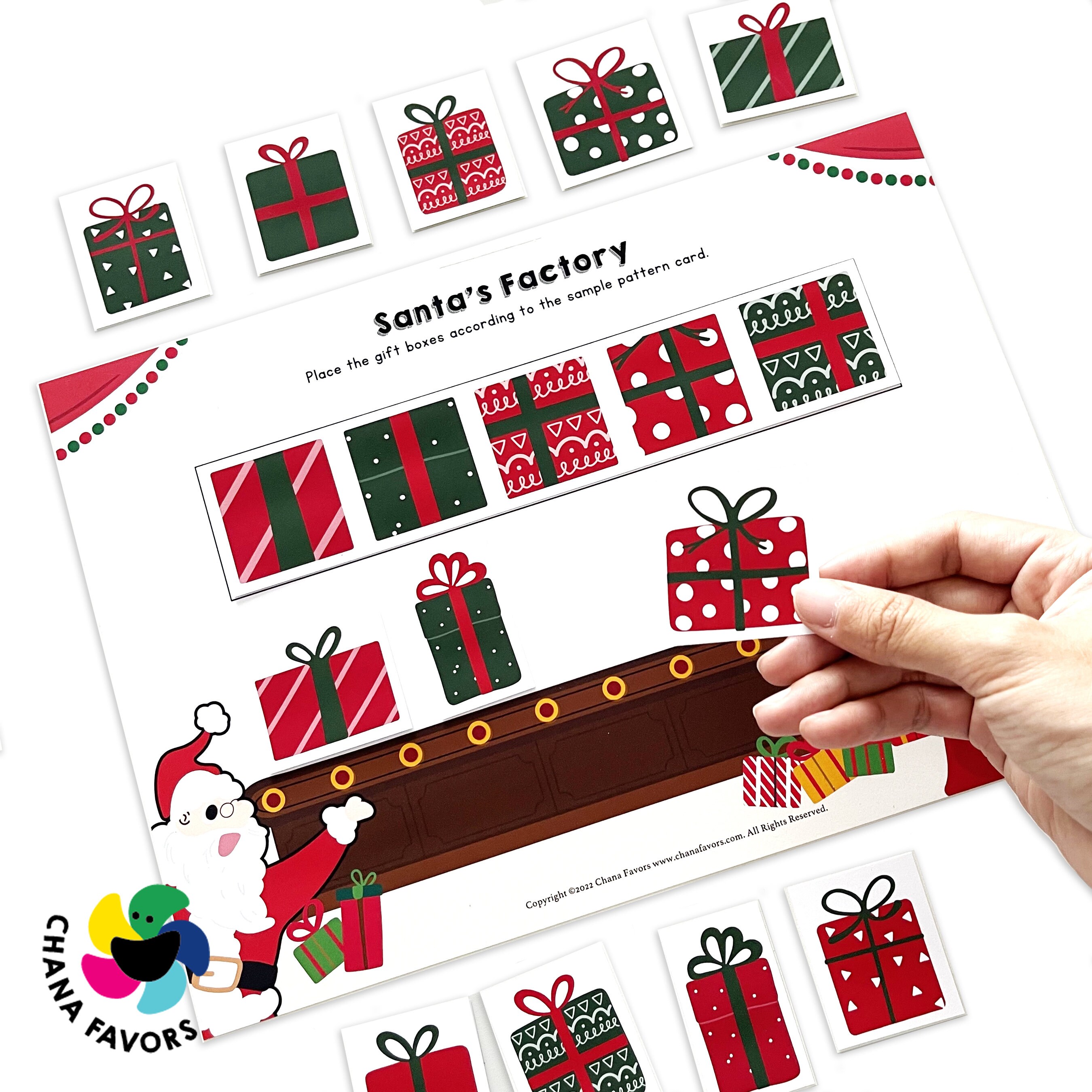 Santa's Factory printable Christmas Brain Game for Kids or Seniors to ...