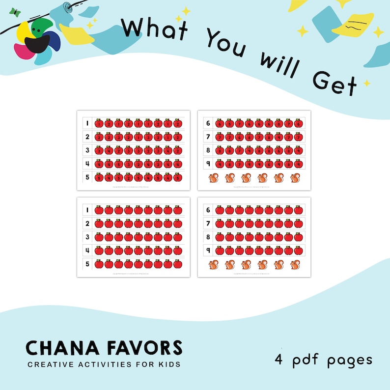 Apple Hole Punch Printable PDF Preschool Math Activity to Help Kids