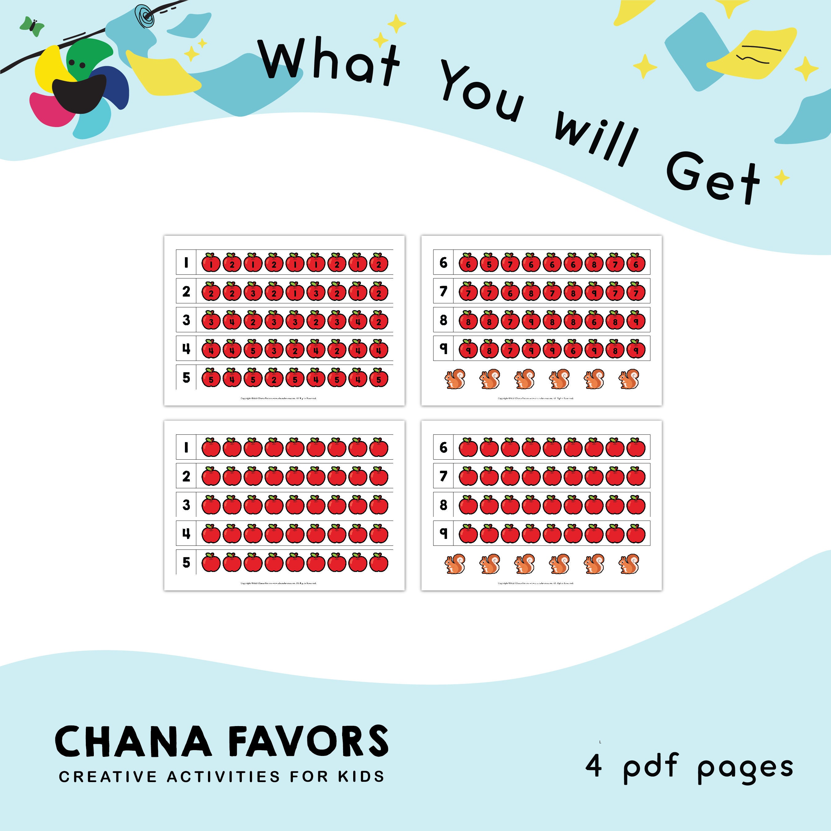 Apple Hole Punch printable Preschool Math Activity Resources to Help ...