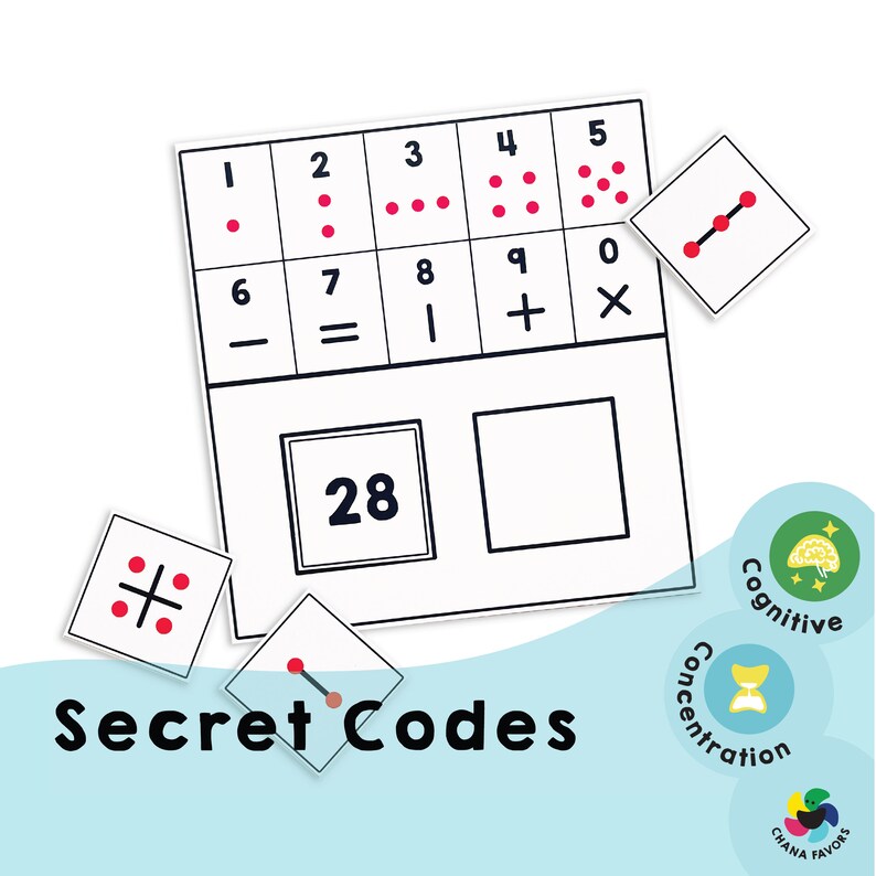 Secret Codes Printable PDF Brain Training Activity for Kids to Think