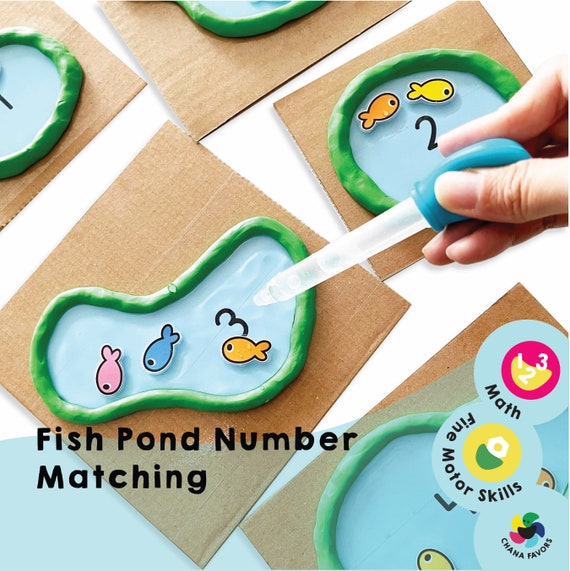 Fish Pond Number Matching printable Resources to Help Connect