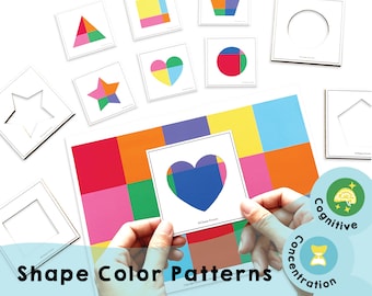 Juego de formas, colores y patrones: Entrenamiento mental para desarrollar habilidades visuales (PDF imprimible)