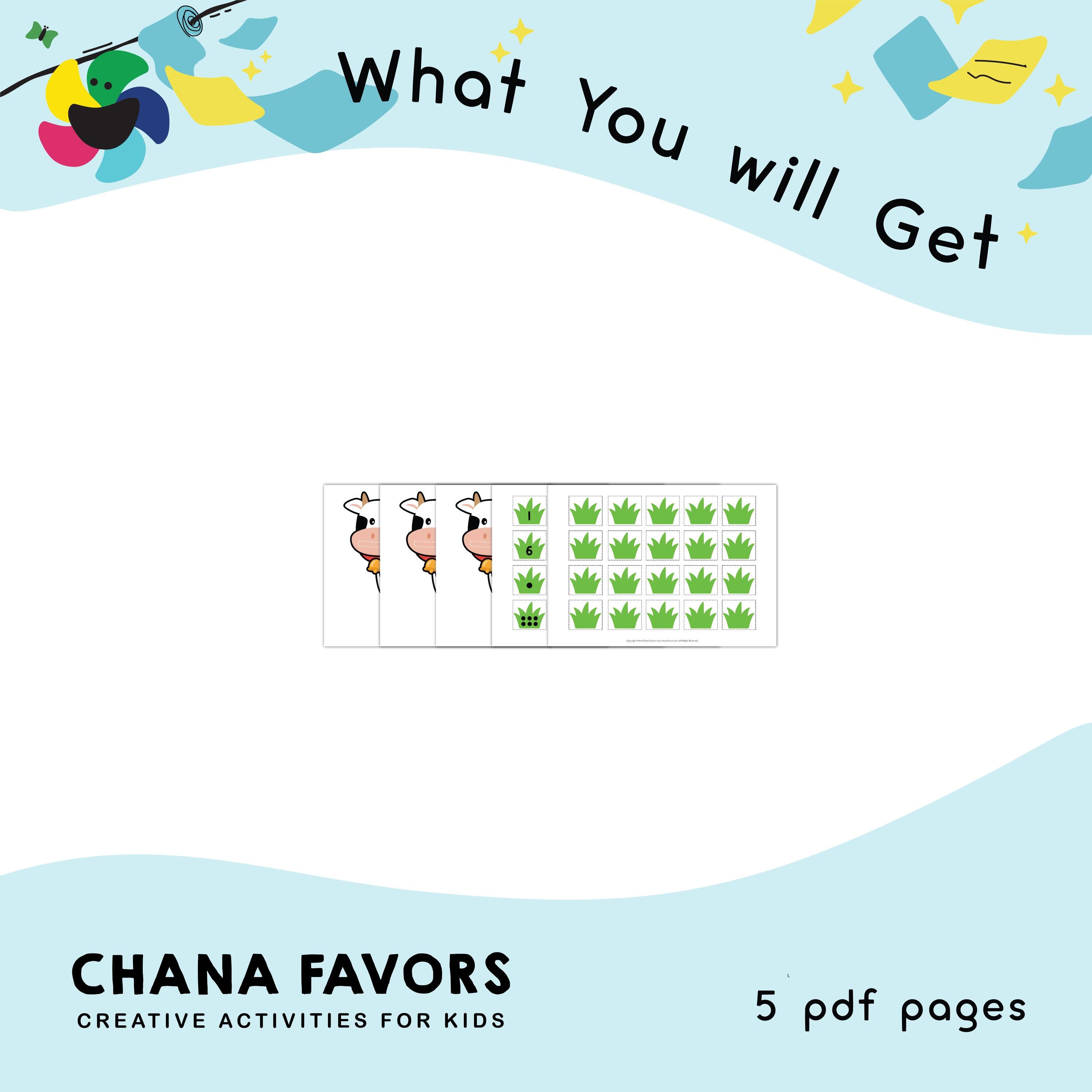 Stacking Cows Math Game Feed the Cows Counting Game: Homeschool Math Activity (printable PDF ...