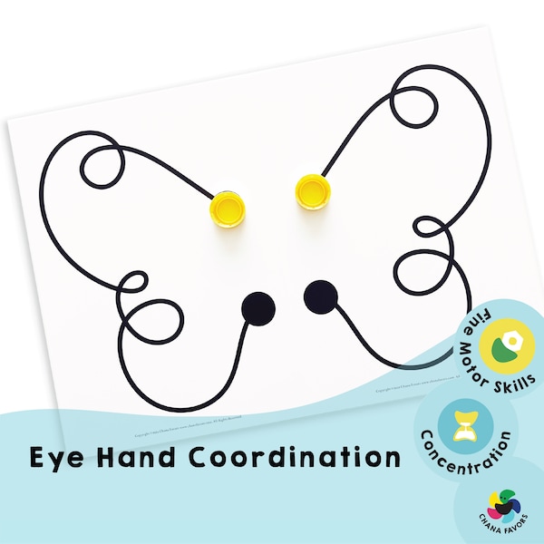 Hand-oogcoördinatie - Afdrukbare familiespellen om zowel de ogen, handen als hersenen te oefenen met onze kinderen of senioren om de concentratie te vergroten