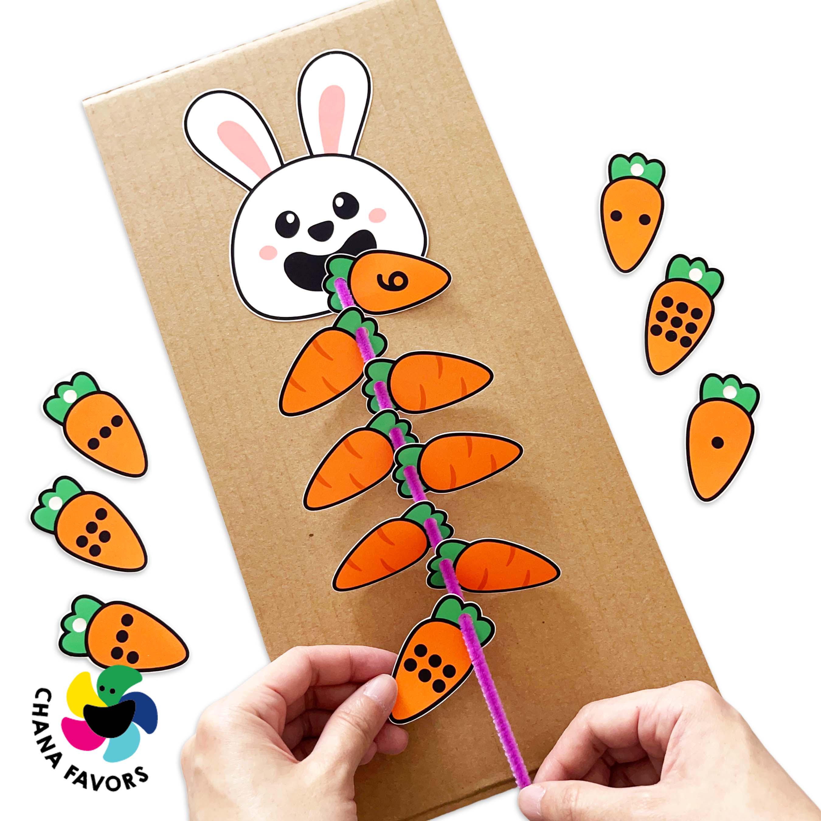 Rabbit Number Game: Math Activity for Kids (printable PDF) - Etsy