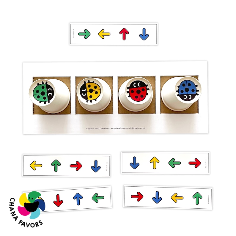 Directional Ladybugs Printable PDF Fun and Educational Game learn