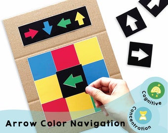 Arrow Color Navigation Game: Printable Directional Activity (PDF)