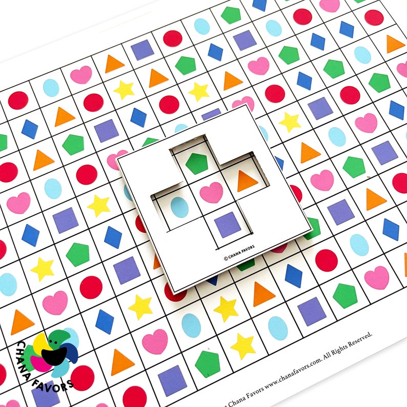 Cross Match Game Printable Shape Matching Game to Encourage - Etsy