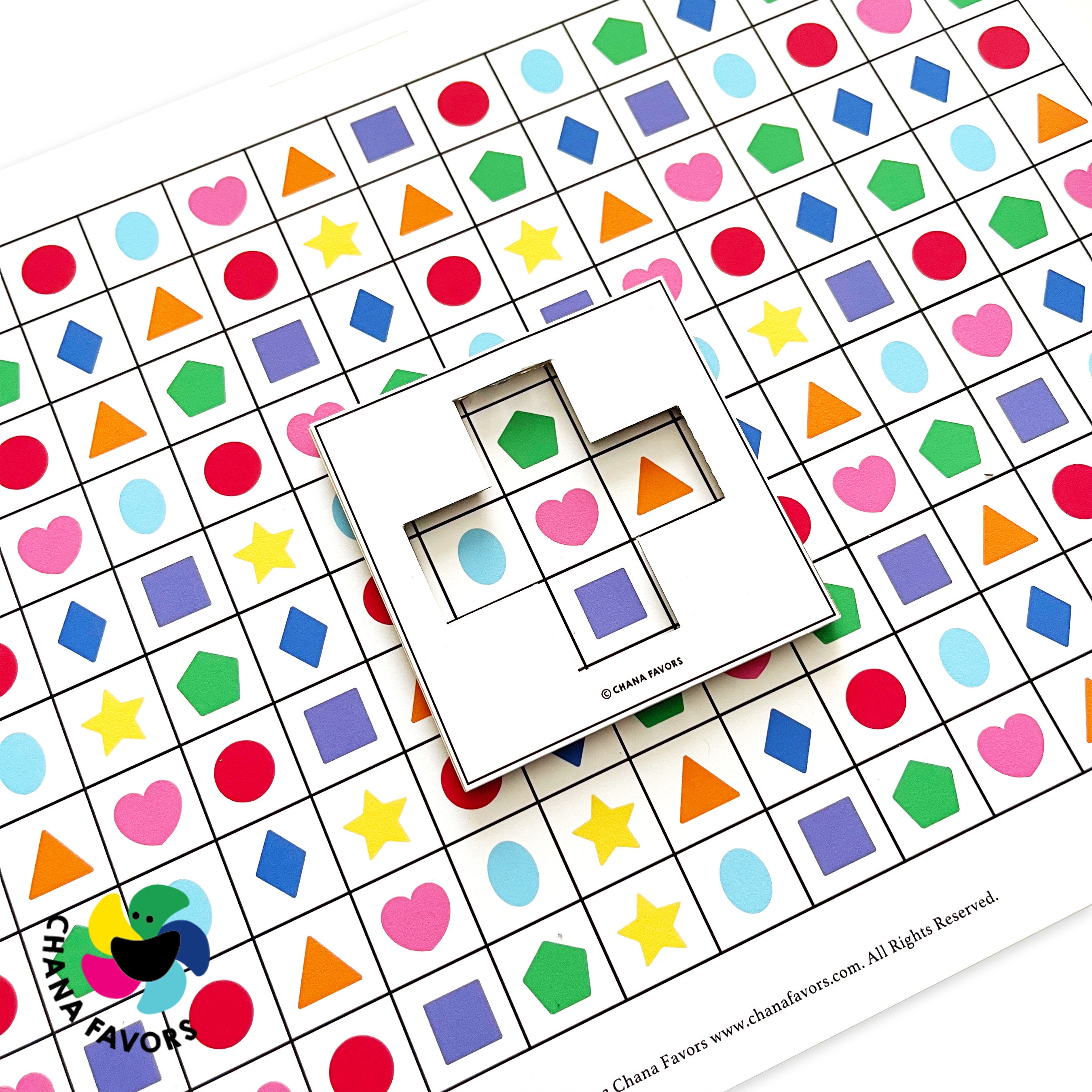 Cross Match Game Printable Shape Matching Game to Encourage Kids to