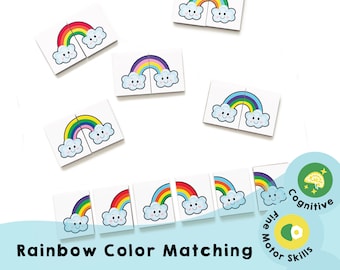 Rainbow Color Matching Game: Preschool Printable (PDF Download)
